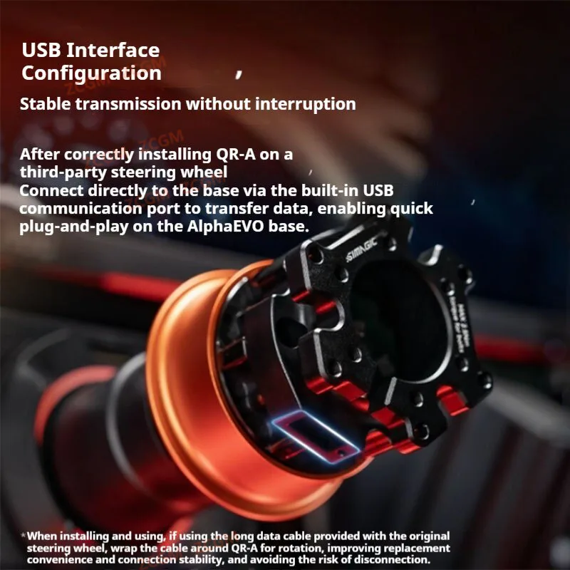 Adaptador de liberación rápida con base de rueda Simagic QR-A QR para base Alpha EVO (solo admite alpha evo) y volantes de terceros - imagen 5