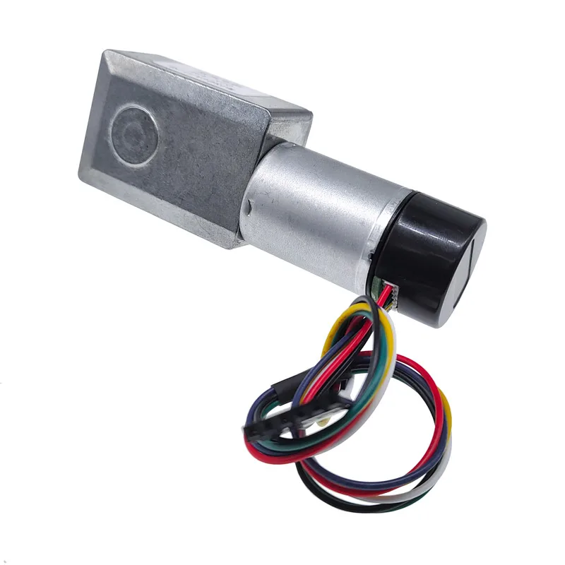 Motor DC 12V ZGY370EC con encoder Hall 11PPR y engranaje helicoidal