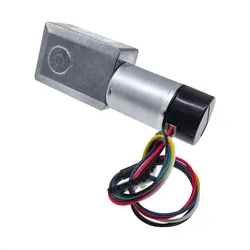 Motor DC 12V ZGY370EC con encoder Hall 11PPR y engranaje helicoidal