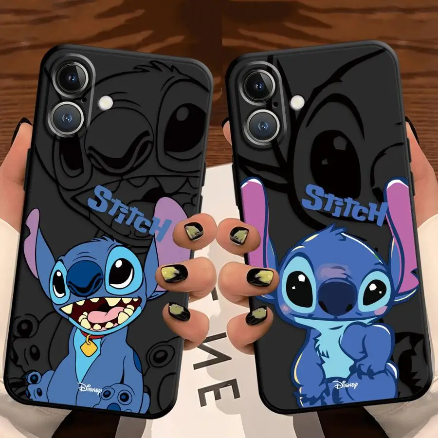 Funda de punto de dibujos animados de Disney para iPhone 7 8 17Air XR 15 16 14 Plus XS Max 13 12 11 17 Pro Max, funda de teléfono suave negra