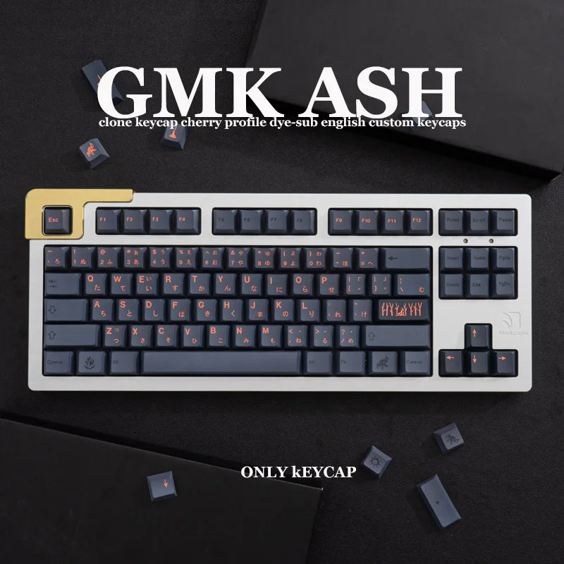 Gmk 130 teclas Cherry Profile Pbt Keycap Dye-Sub teclas de personalidad personalizadas en inglés para teclado mecánico 61/64/68/75/84 - imagen 2