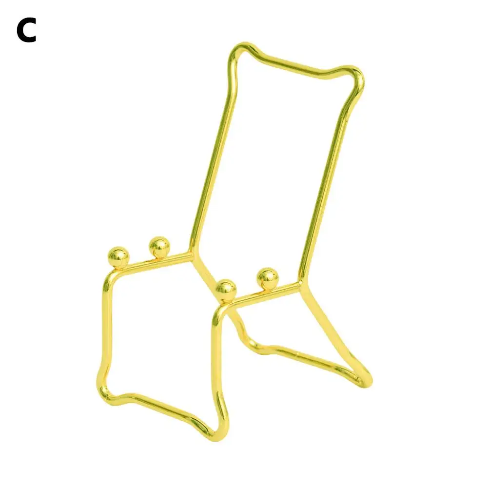 Soporte de exhibición de placa de libro multifunción, soporte de caballete para platos de colocación de escritorio, soportes para fotos, placa de foto, soporte artístico de Metal R3f4 - imagen 5