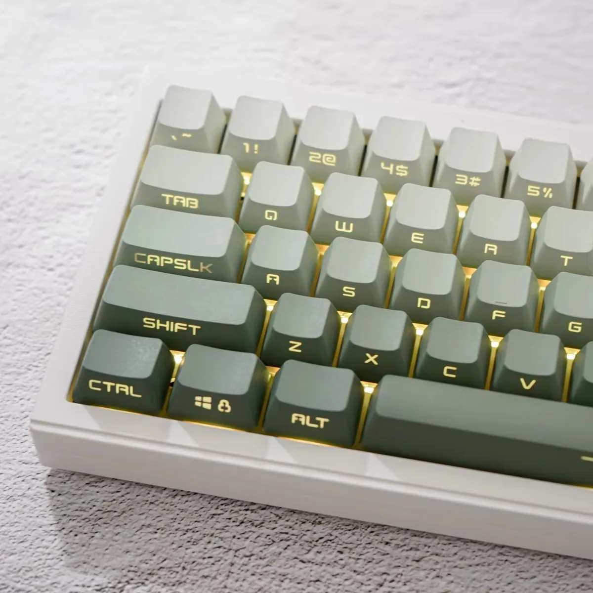 134 teclas, doble disparo, brillo a través de teclas, hierba marina, gradiente, impresión lateral, teclas PBT, perfil OEM para interruptores MX, teclado para juegos - imagen 5