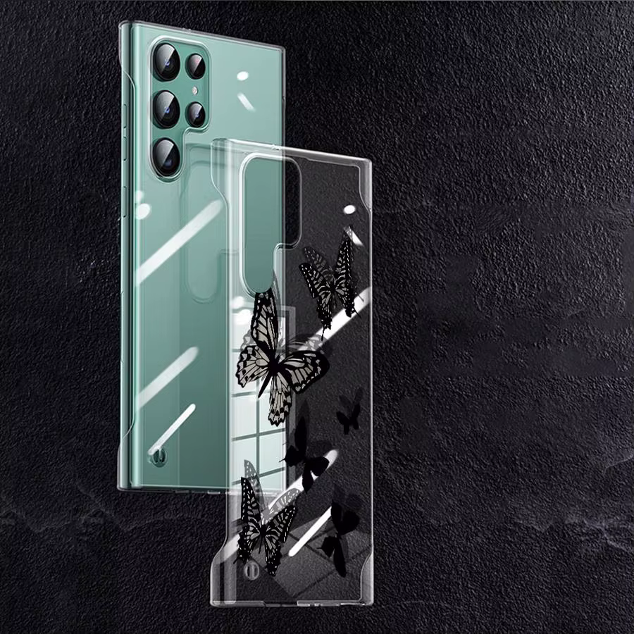 Funda de teléfono INS Retro mariposa para Galaxy S20 S21 S23 S24 FE S22 S23 S24 Plus S22 S23 S24 Ultra