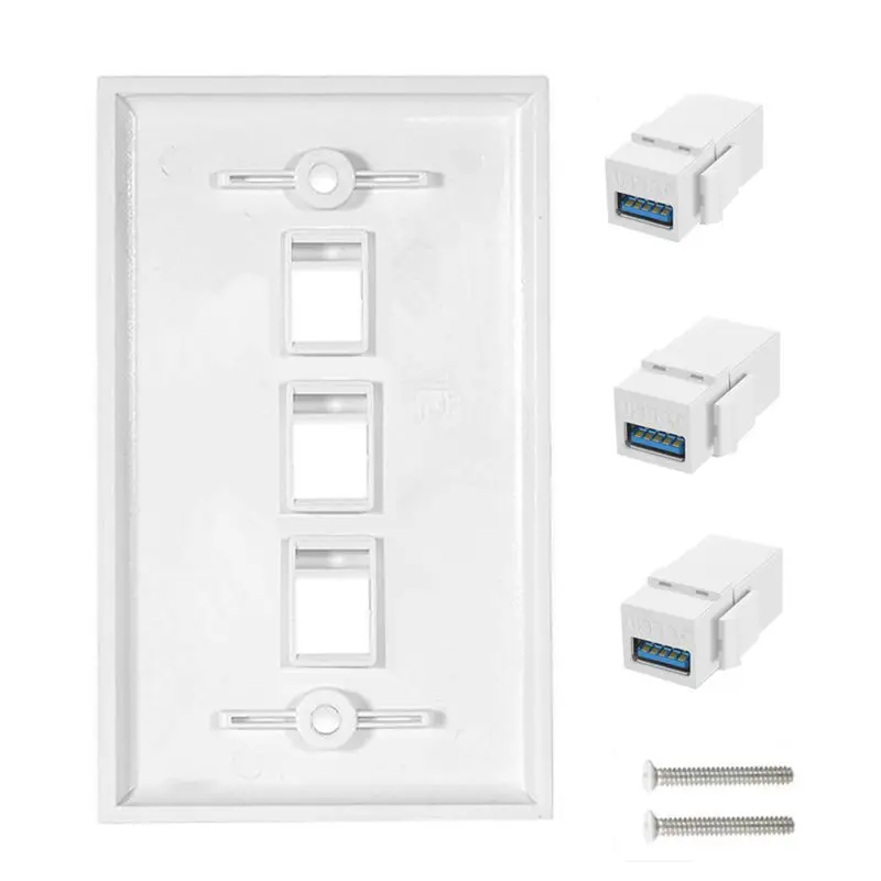 Multi puerto USB 3,0 versión 5Gbps velocidad tarjeta de datos hebilla soldadura libre enchufe Panel enchufe de pared 70mm * 115mm - imagen 5