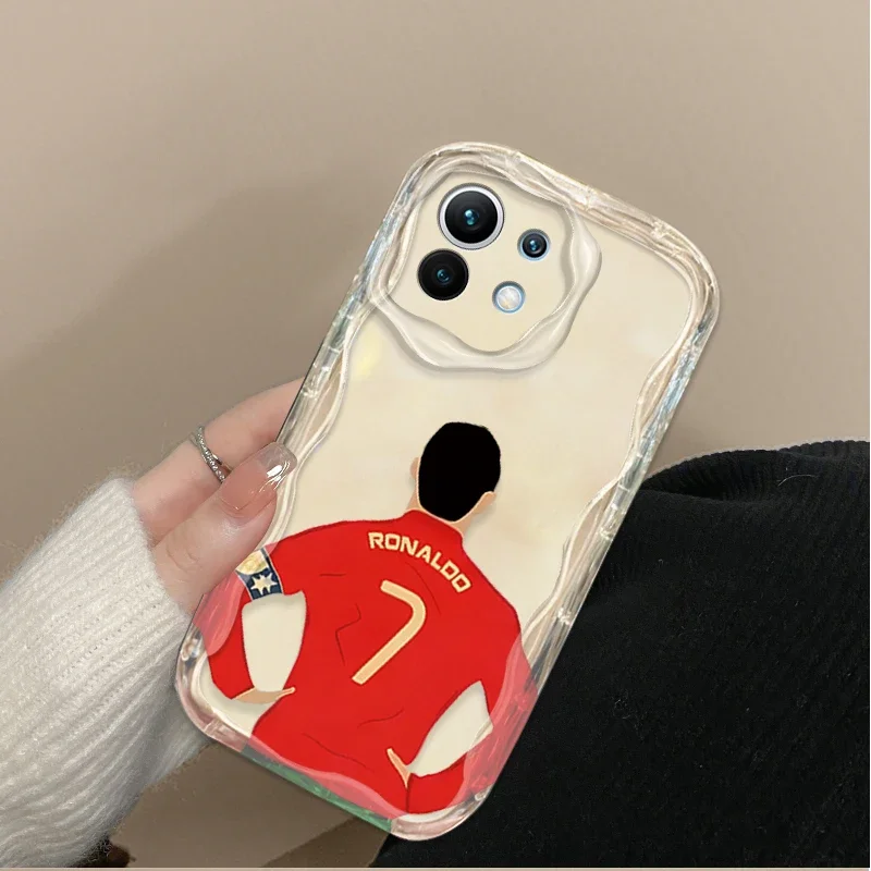 Funda blanda de fútbol C-CR7 Wave para Xiaomi 14T 13T 12T 13 12 11 11i Lite 5G 10T POCO X5 X6 Pro X3 NFC X4 GT F3 F4 F5 F6 M6 M5S C65 - imagen 3