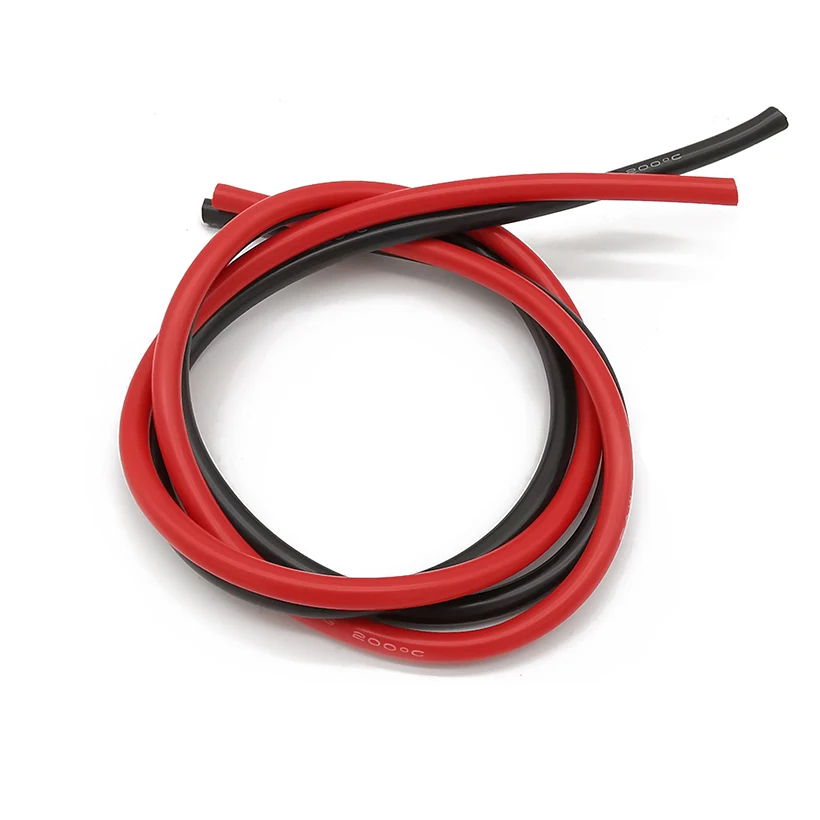 Cable Flexible de goma de alambre de silicona de cobre estañado de 1M, Cable eléctrico de 12/14/16/18/20 22/24/26/28/30 AWG 2P, Conector de lámpara LED DIY - imagen 2