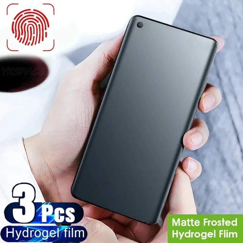3 uds película de hidrogel esmerilado mate para Redmi K20 K30 K40 K50 K60 K70 Pro Protector de pantalla suave de TPU antihuellas