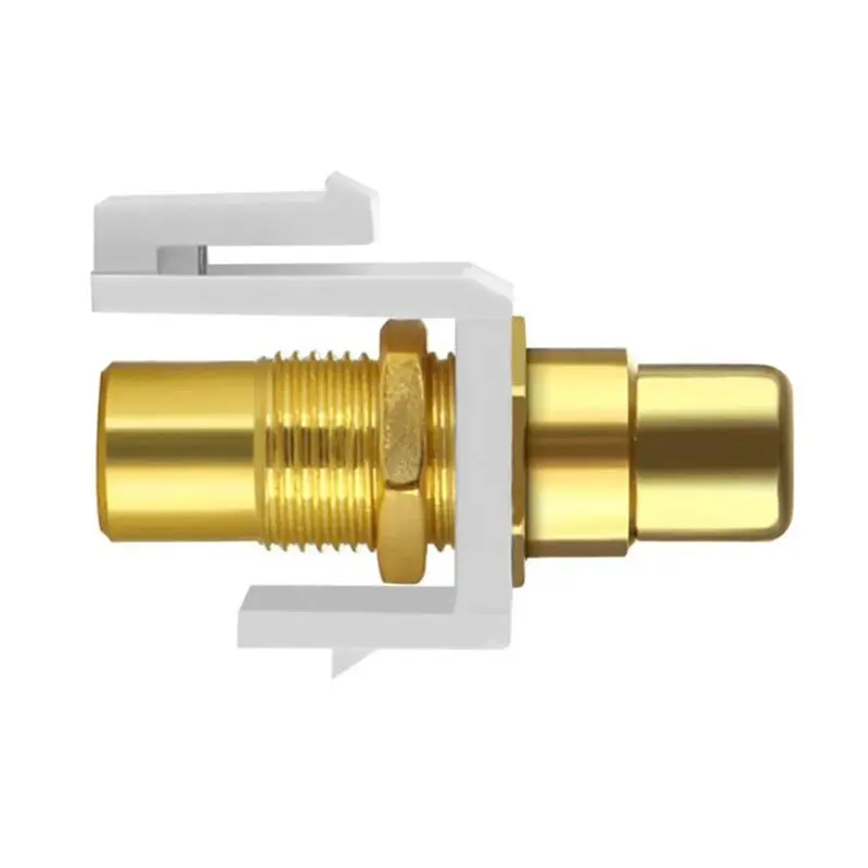 Adaptador de módulo de enchufe de cabeza de hebilla de Panel hembra RCA Keystone para instalación de Panel de enchufe de Panel de pared - imagen 4