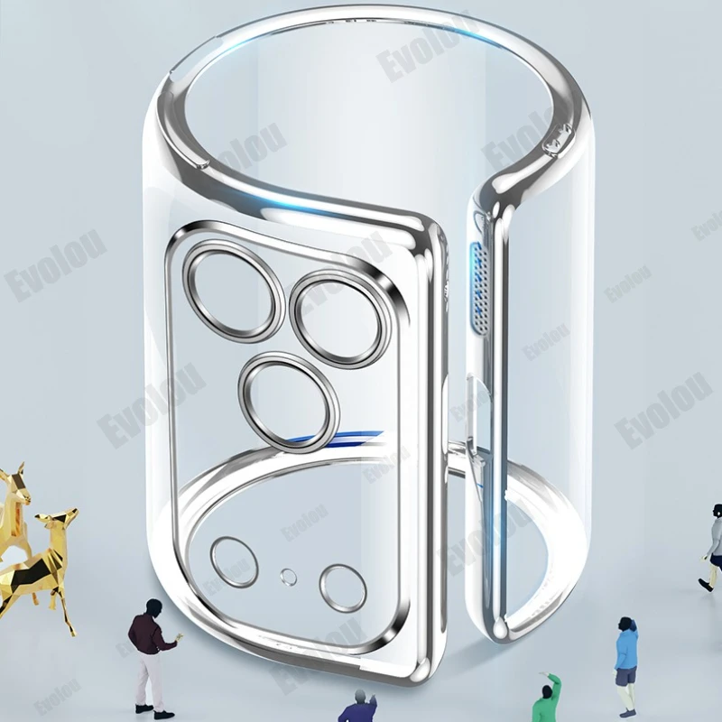 Funda de silicona con marco chapado para Iphone 17 Air 17 Pro Max, protección transparente para lente de cámara, funda suave para teléfono para Iphone 17pro - imagen 5