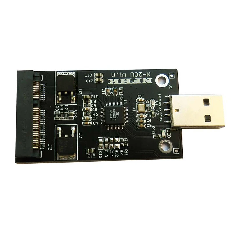 Adaptador mSATA a USB placa convertidora de tarjeta vertical mSATA carcasa externa mSATA SSD a USB2.0 para PC soporte 30*50 m-SATA SSD disco duro - imagen 3