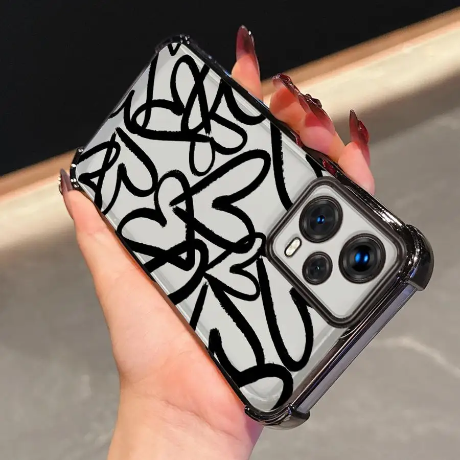 Funda para Redmi Note 11 12 13 10 Pro 9S 10s 11s 10 Lite 14 Pro Plus cubierta transparente corazón de amor creativo - imagen 4