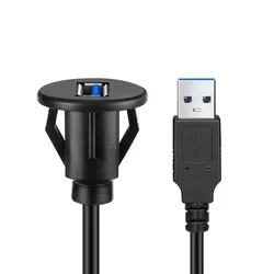 Cable Extensión USB 3.0 Coche Empotrado con Hebilla - 1M