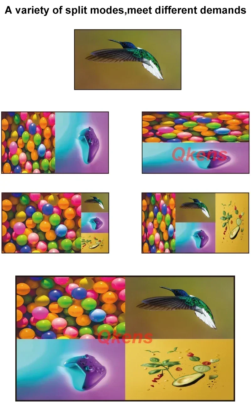 1080P HDMI KVM 4X1 Quad multivisor 4 pantalla de TV divisor de vídeo HDMI multivisor interruptor continuo puede ratón a través de 4 PC portátiles - imagen 5