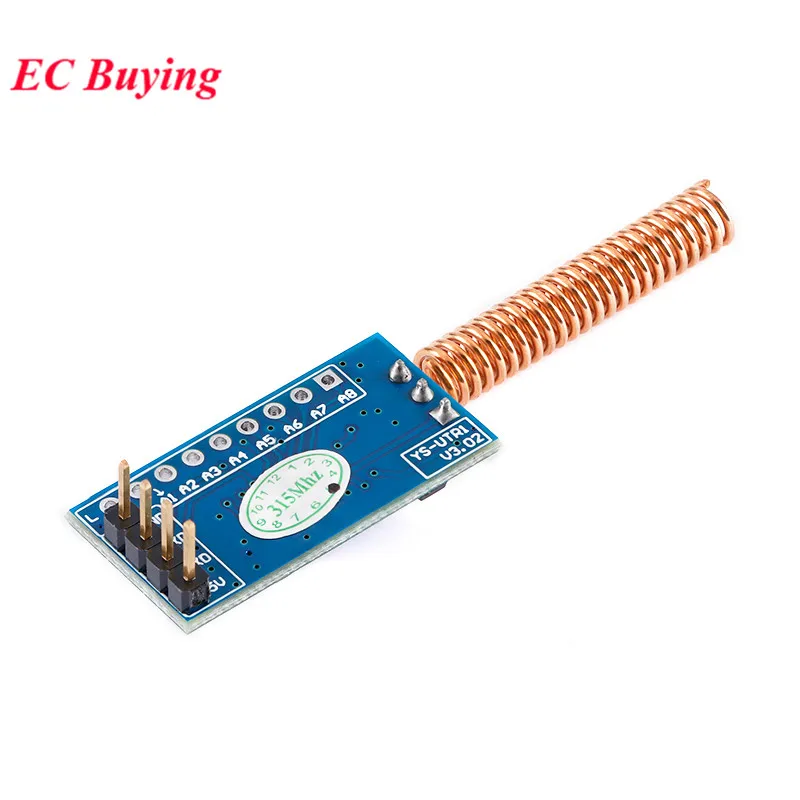 Módulo de serie a RF, placa de Control remoto de 315 Mhz, 315 Mhz, transmisor inalámbrico de serie, versión de alta potencia UTR1 para el hogar inteligente - imagen 3
