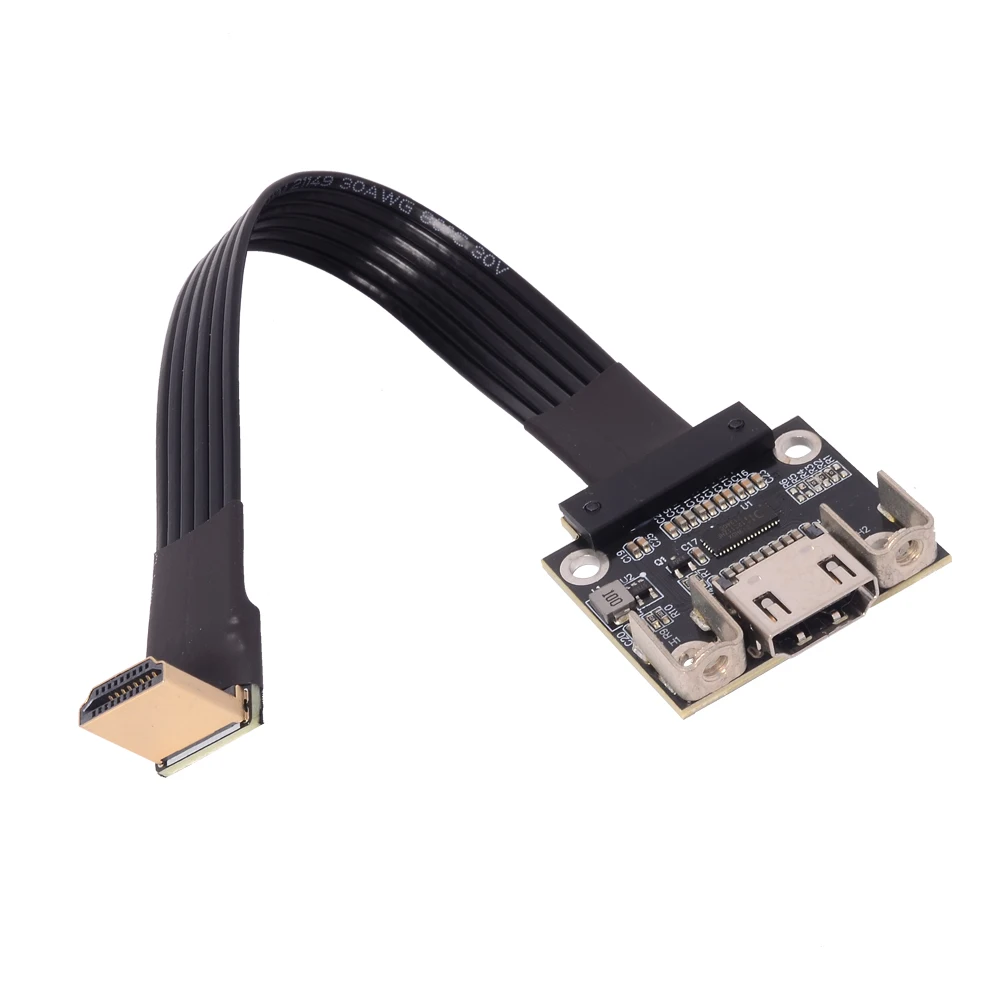 Cable de extensión de vídeo de cinta plana incorporado HDMI2.1 macho a hembra tipo A estándar 4K/144Hz FPC FPV GPU V2.1/2,0 extensor de Audio - imagen 5