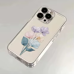 Funda floral antigolpes para iPhone 16 Pro, 15, 14 y 13