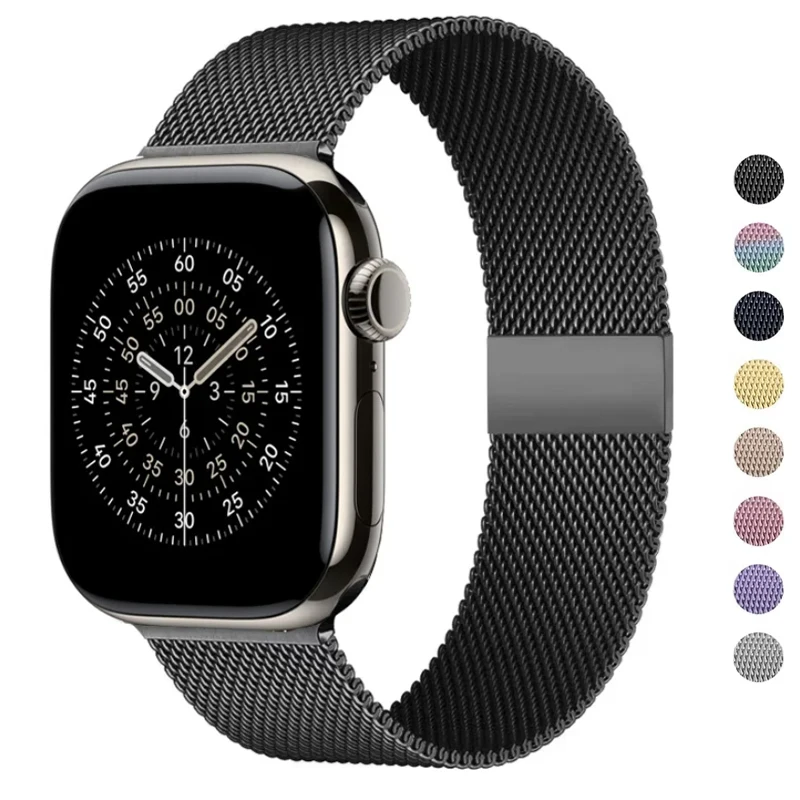 Bucle milanés para Apple Watch 10 correas 46mm 45mm 44mm 40mm 41mm 42mm pulsera iwatch serie 11 8 7 6 5 4 SE 9 Ultra 2-3 49mm