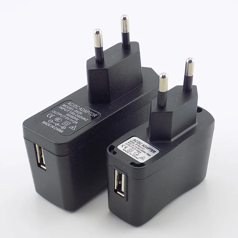 AC 110V-240V a DC 5V 0.5A 1A 2A 3A USB a adaptador de enchufe europeo cargador USB fuente de alimentación carga de viaje Universal - imagen 5