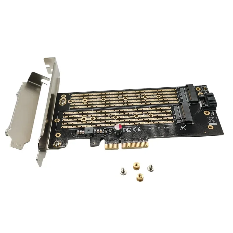 Adaptador PCI Express PCIE a M2 NVME SATA M.2 SSD PCIE adaptador NVME/SATA M2 PCI E adaptador SSD M2 a SATA tarjeta PCI-E llave M + tecla B - imagen 2