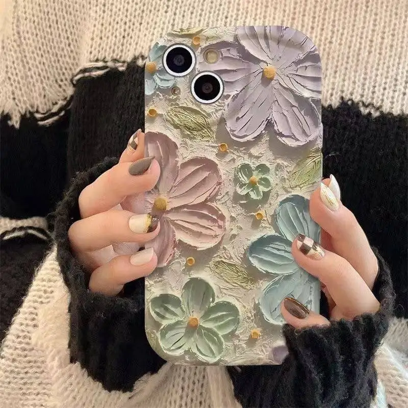 Funda Retro con pintura al óleo de flores para Samsung Galaxy, A15, A25, A04, A05, A05S, A04E, A13, A33, A30, A31, A50, A22, A51, A71, A72, A73, A02, A03, M54 - imagen 4