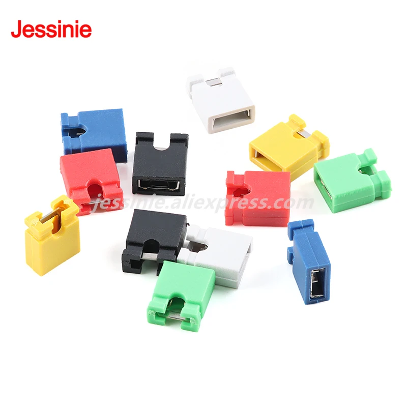 50-100 Uds tapa de puente 1,27mm 2,0mm 2,54mm cabezal de Pin de paso tapa corta conector de carcasa de cable derivación cubierta de enchufe de puente de tipo largo - imagen 3