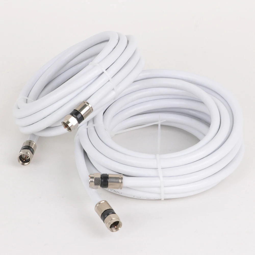 Cable Coaxial RG6 de 0,2 M-30M, Cable Coaxial de 75 ohm con conector F, Audio, vídeo, TV, Cable Digital, antena de Internet y satélite - imagen 3