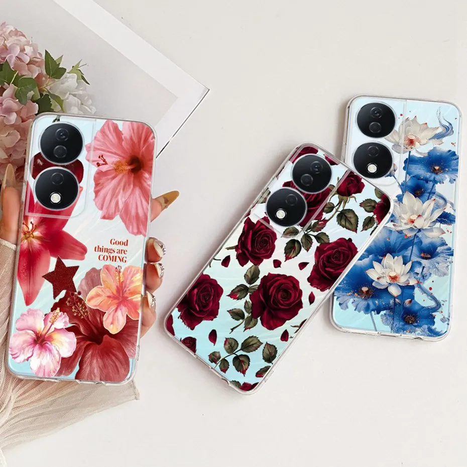 Funda transparente de TPU para Honor X7b 4G 5G 2025, fundas de teléfono con patrón de nuevo estilo para Honor X7b CLK-LX2, fundas de silicona suave para parachoques