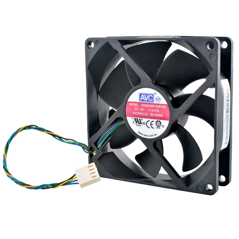 Ventilador de flujo axial de alta velocidad DS09225R12HP235, 9,2 cm, 92mm, 92x92x25mm, DC12V, 0.41A, 4 pines, para CPU de placa base de chasis - imagen 2