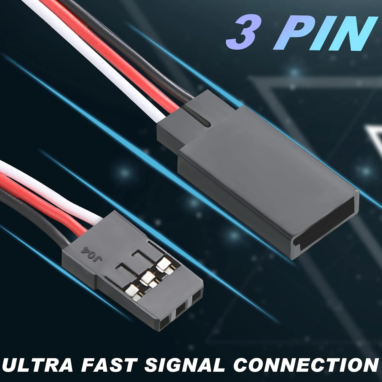 Cable de extensión Servo de Control remoto, 6 uds., 15cm, Cable de extensión Servo macho a hembra para coche RC JR Futaba RC o A - imagen 4