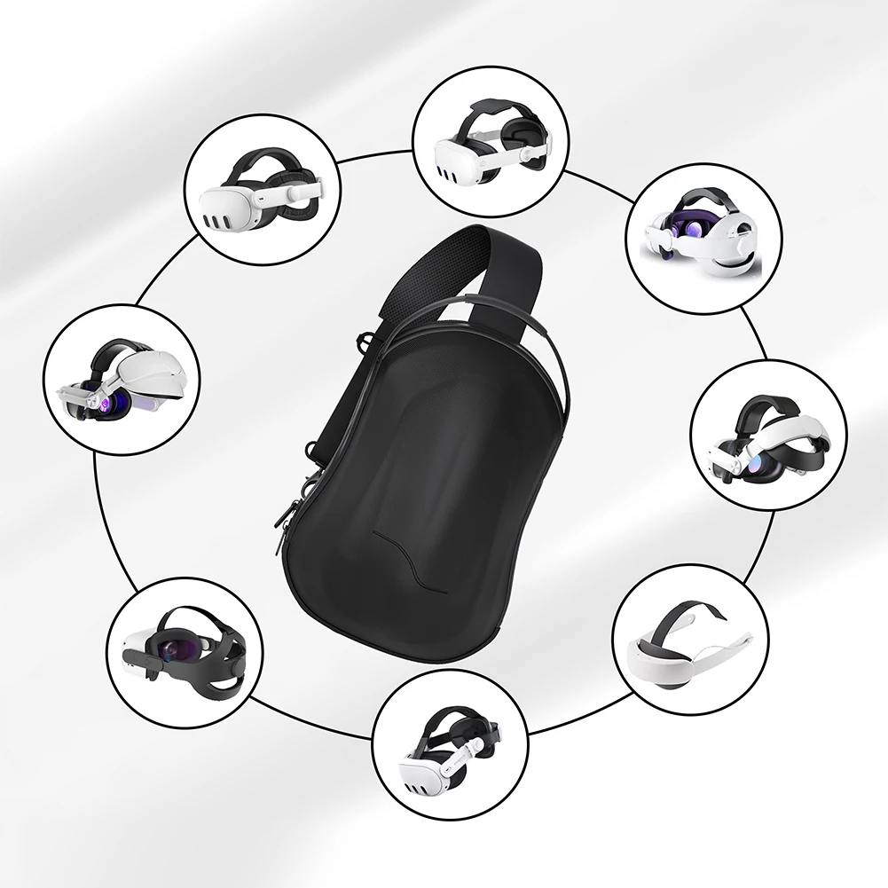 Estuche de transporte portátil, estuche rígido, bolsa de almacenamiento de viaje de un solo hombro, funda para Meta Quest 3/2 Pico 4 Ultra VR, accesorios - imagen 2