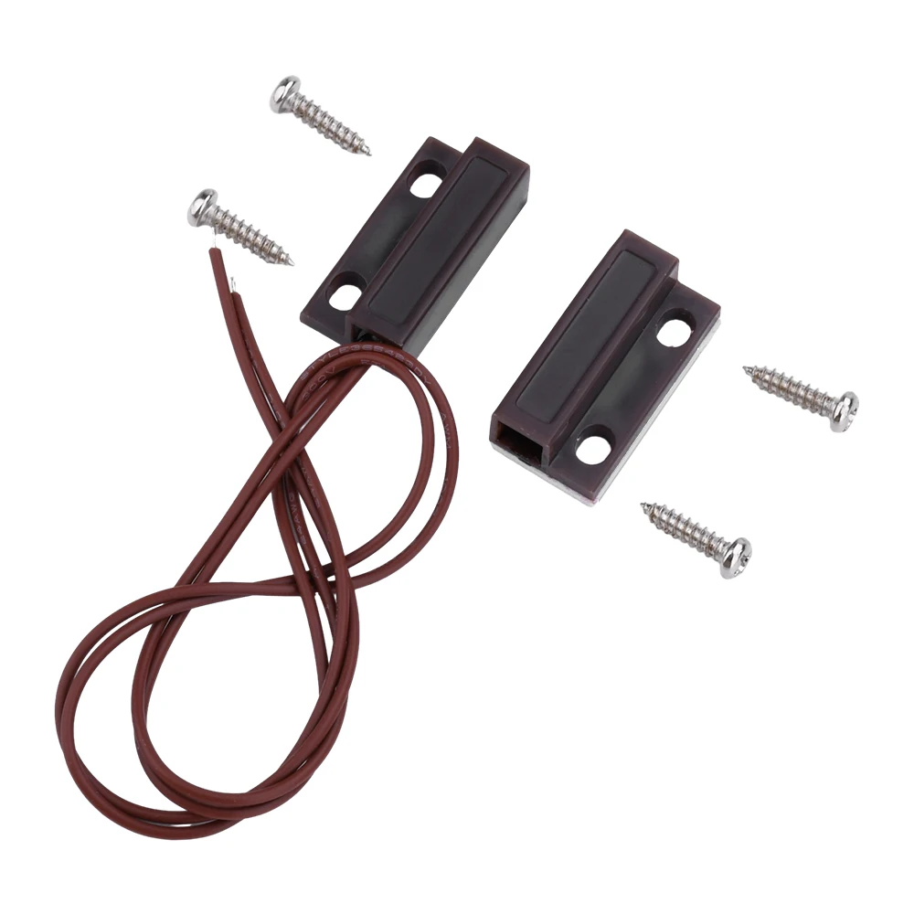 MC-38A Detector de Sensor de ventana de puerta con cable interruptor magnético normalmente cerrado o normalmente abierto NC/NO para sistema de alarma de seguridad para el hogar - imagen 2