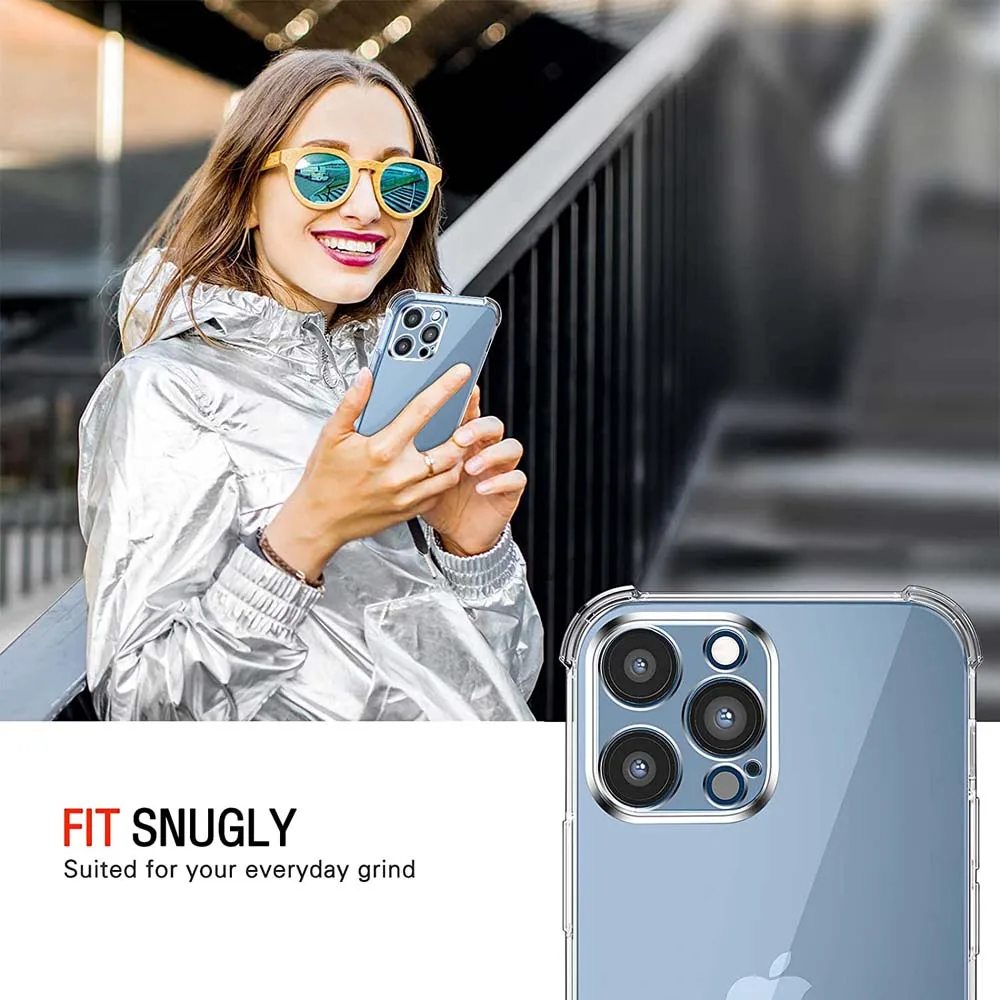 Funda a prueba de golpes para iphone 17 Air Pro Max, funda para teléfono iphone 11 12 13 mini 14 15 16 Plus 17 Pro Max, fundas transparentes traseras