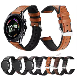 Correa de cuero de silicona de 22mm para Fossil Gen 6 44mm /Gen 5 5e 44mm /Gen5 LTE 45mm /Sport 43mm correa de reloj inteligente pulsera