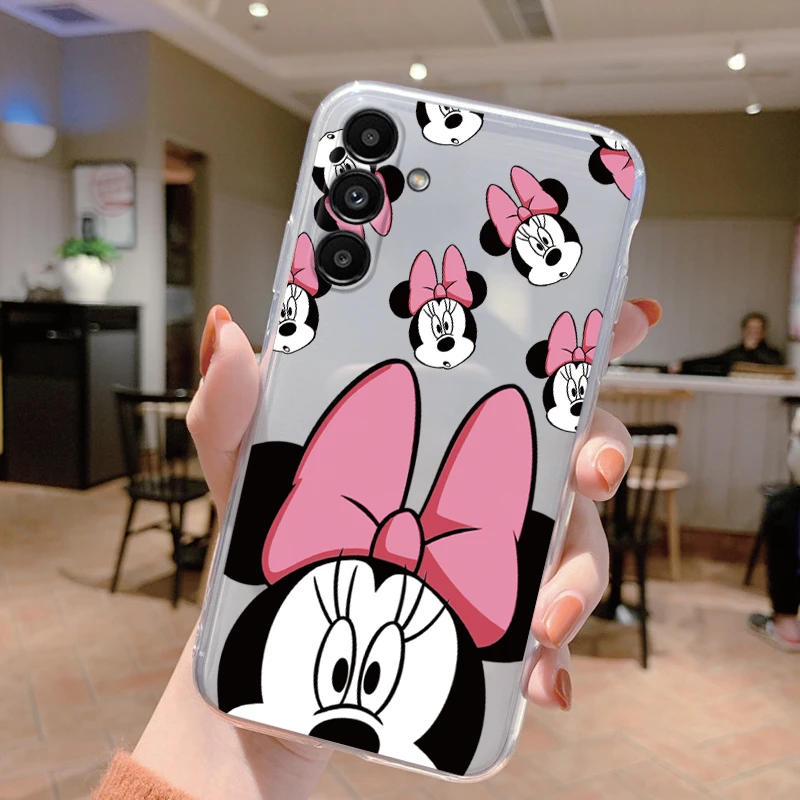 Funda protectora para teléfono Samsung Galaxy A24 4G, carcasa transparente de silicona suave, Mickey, Minnie Mouse, Anime - imagen 4