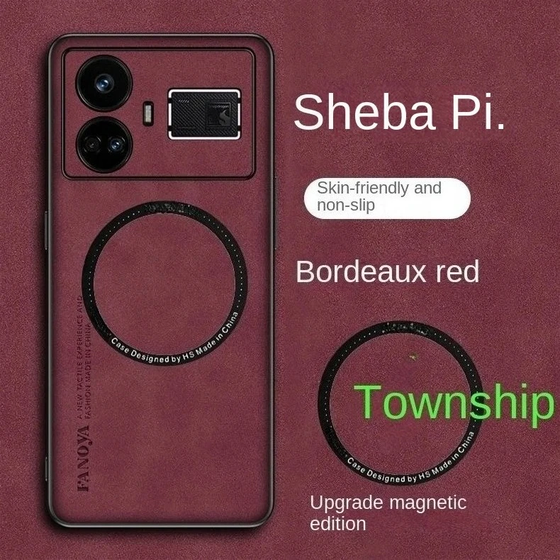 Funda de carga inalámbrica magnética Magsafe de lujo para OPPO Realme GT 5 6 2 7 8 Pro Funda de cuero para Realme GT Neo 7 3 5 3T Pro - imagen 2