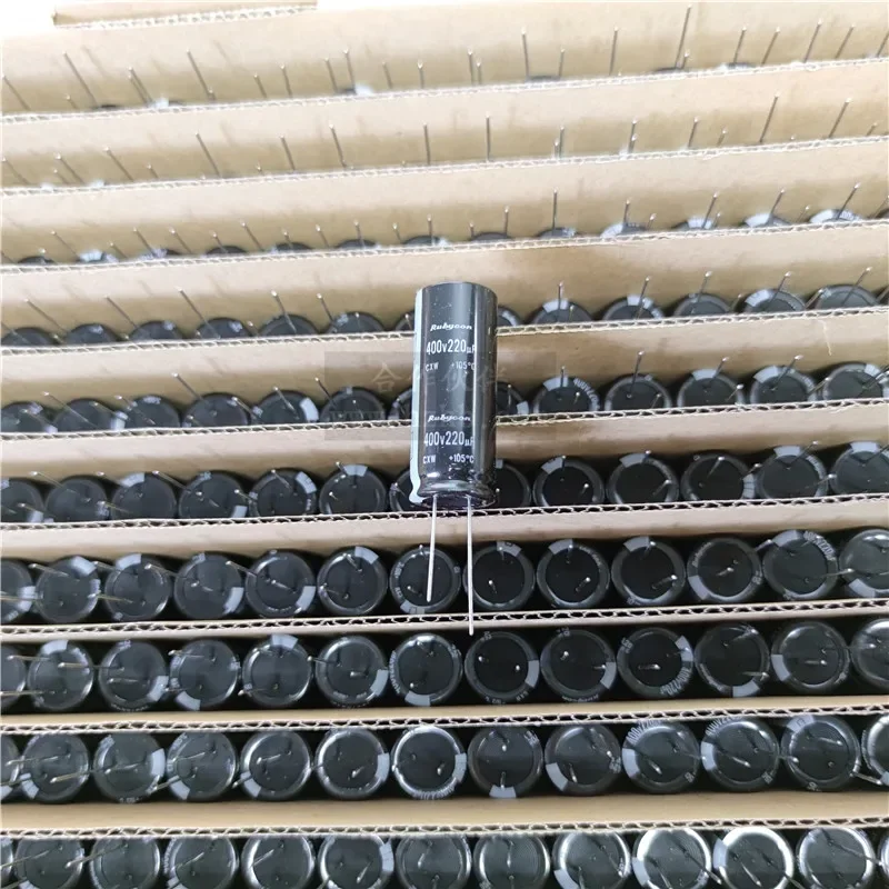 Rubycon-condensador electrolítico de aluminio, 400V220UF, CXW, 18X45, 400CXW220M, 220 uf, 400V, 400V220 uF, 2 piezas - imagen 3
