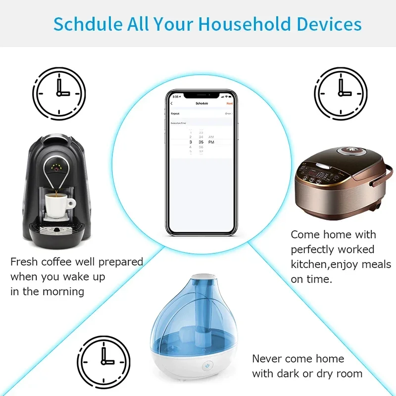 Enchufe inteligente WiFi enchufe UE 16A 20A con función de sincronización de monitoreo de energía funciona con Alexa Google Home Alice Smart Life - imagen 5