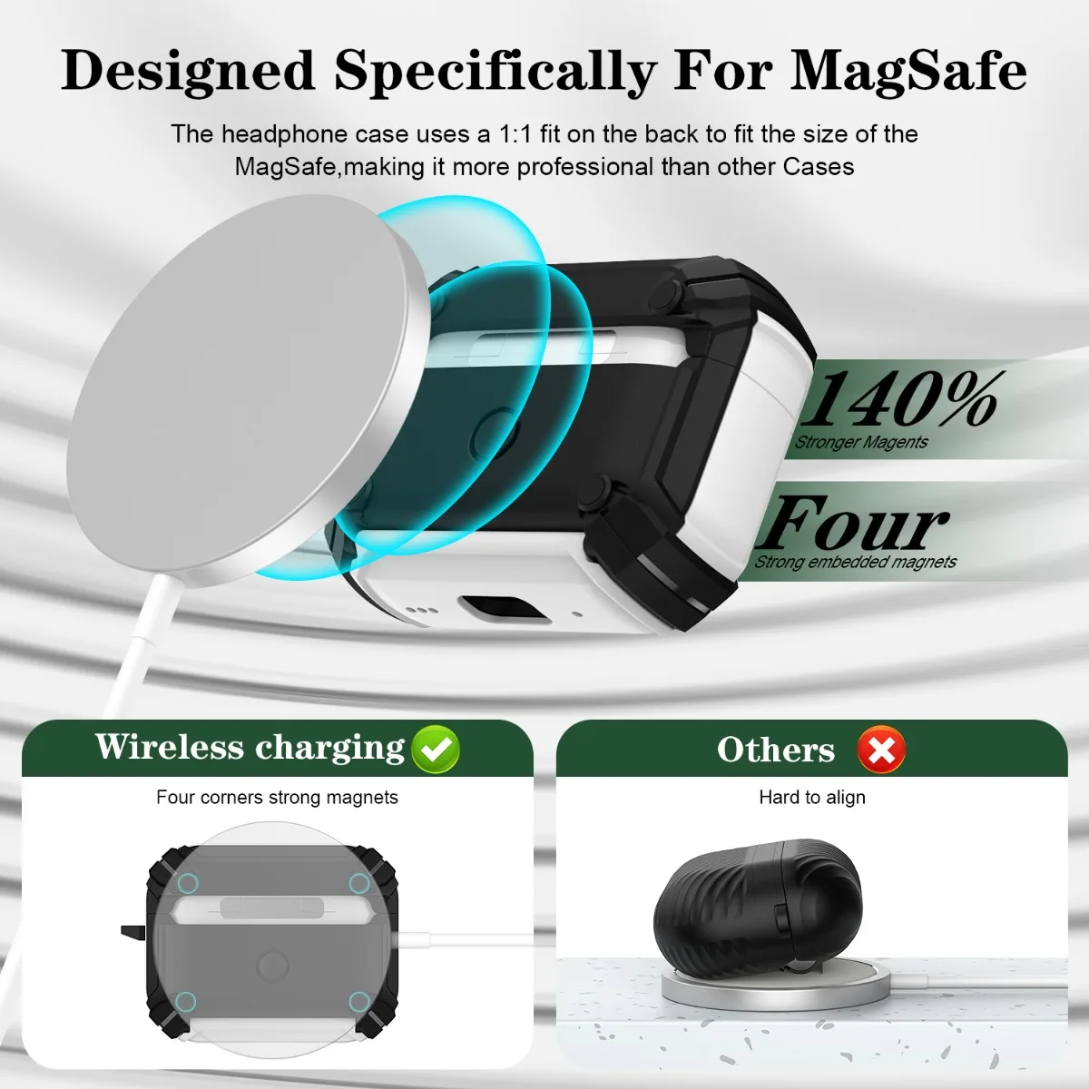 Funda con bloqueo de seguridad para soporte de teléfono, funda para AirPods Pro 3 2025, fundas para AirPods Pro3 Pro de 3. a generación 2025, funda para auriculares a prueba de golpes - imagen 5