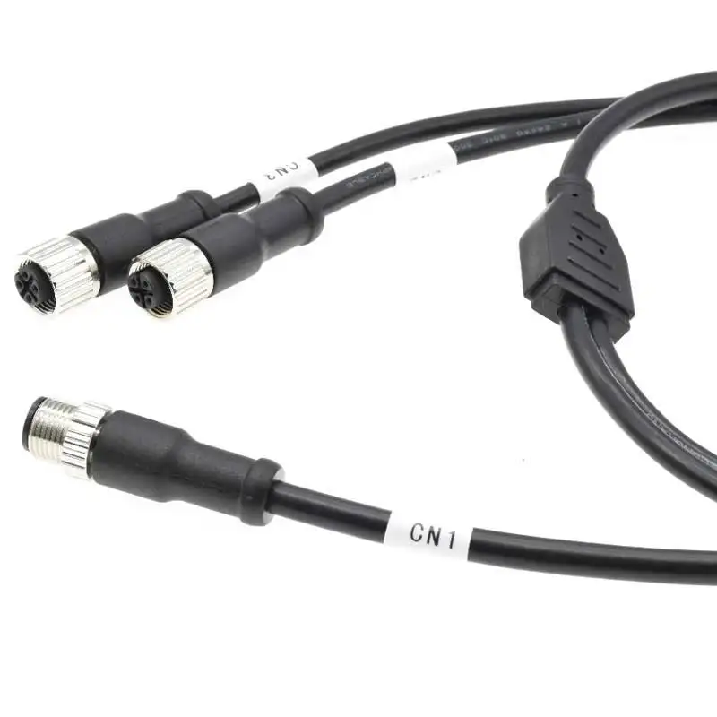 M12 5 pines macho a hembra tipo Y 1 a 2 conector adaptador 8 pines a 5 pines conector impermeable 4/8 pines divisor de cable cable de aviación 1 ud. - imagen 2