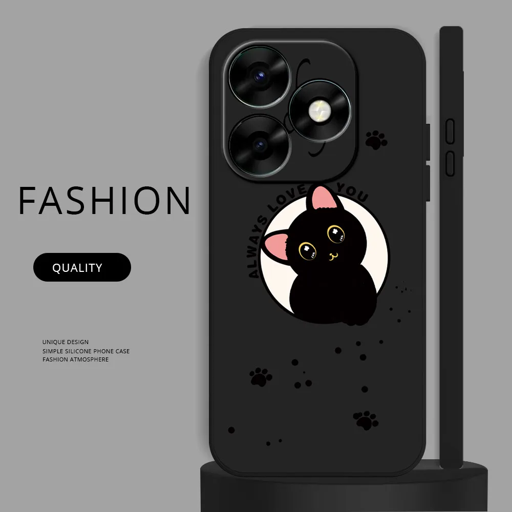 Funda de teléfono para Itel S23 Plus S23 + A70 Itel A60S A60, carcasa trasera a prueba de golpes, silicona suave TPU, carcasa de dibujos animados de lujo a la moda - imagen 4