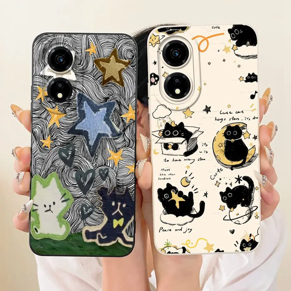 Funda de teléfono con estampado bonito para Honor X5 Plus, fundas de silicona suave a prueba de golpes para Honor X5 X 5 X5Plus 4G, parachoques - imagen 4