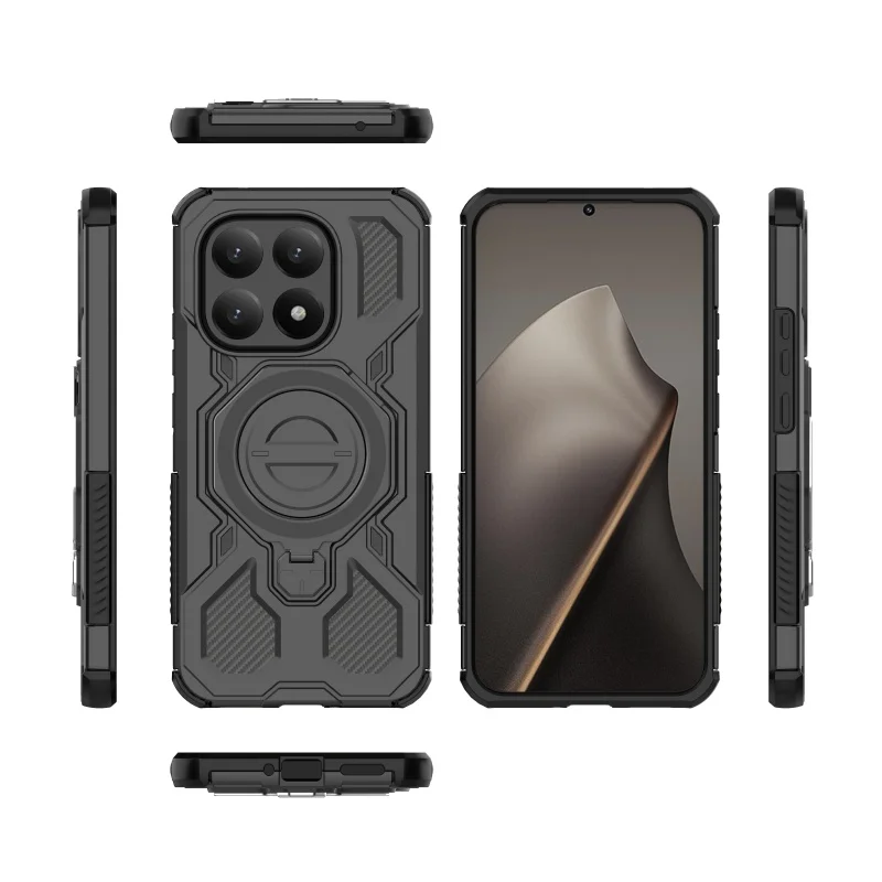 Para Xiaomi 15T funda Xiaomi Mi 15T Pro Capas trasera a prueba de golpes atracción magnética anillo de adsorción soporte Fundas Xiaomi 15T - imagen 4