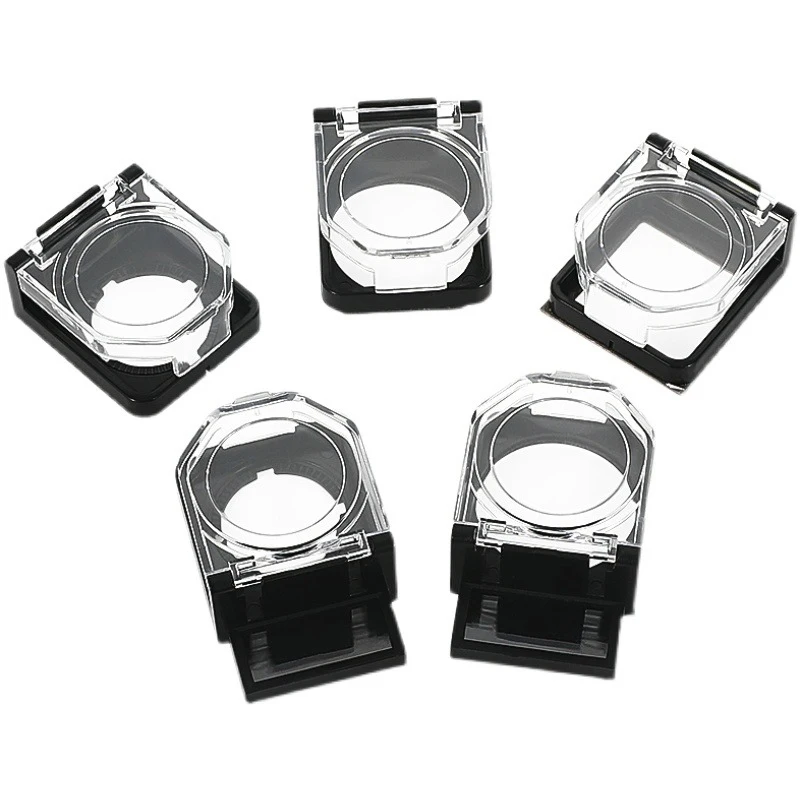 Cubierta protectora para interruptor de botón de 22mm, cubierta antipolvo, solapa, botón plano redondo, agujero cuadrado, cinturón trasero - imagen 2