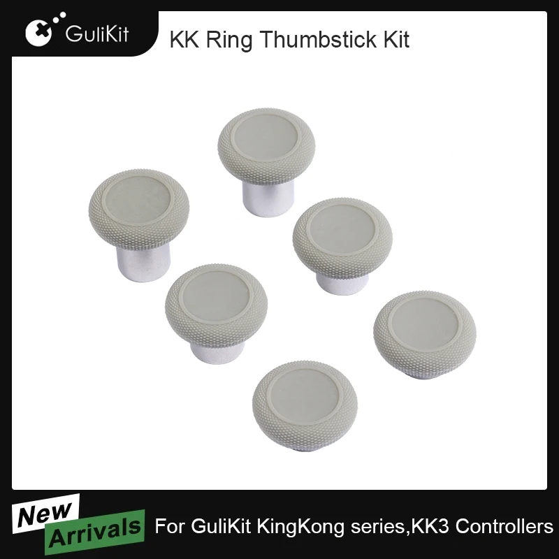 GuliKit Kit de Thumbstick de anillo KingKong 6 en 1, palos de pulgar con opción de 3 alturas para reemplazo de Gulikit KingKong 2 Pro KK3