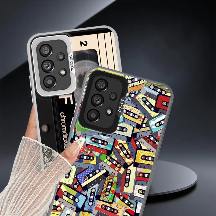 Funda de teléfono con patrón de cinta de la suerte para Samsung Galaxy A54 A55 A72 A53 A26 A36 A71 A35 A52 A73 A51 A56 funda suave - imagen 2