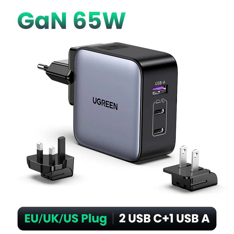 65W EU US UK Plug