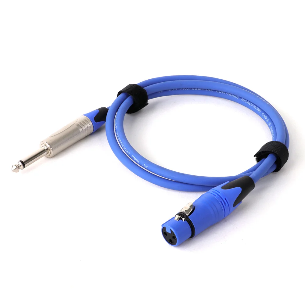 Cable de micrófono Jack de 0,3-15M, 6,35mm TS 1/4 macho a XLR hembra, Cable de Audio para altavoz, amplificador de guitarra, mezclador AMP, 1 ud. - imagen 5