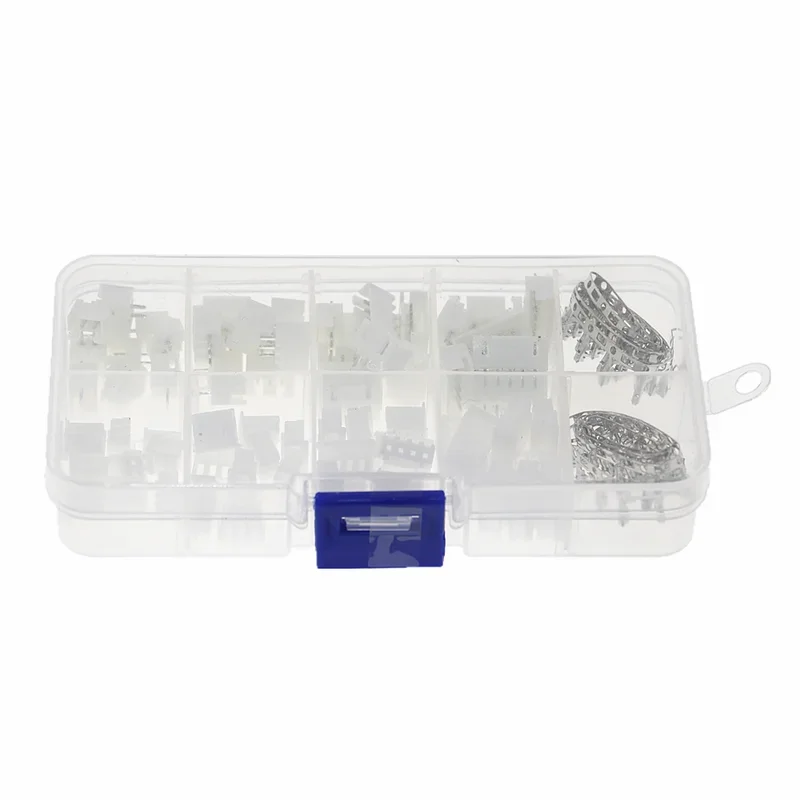 150 Uds xh2.54 2p 3p 4p 5 pines carcasa de terminal de paso de 2,54mm/encabezado de pines conector JST conectores de cable adaptador XH kits surtidos - imagen 2