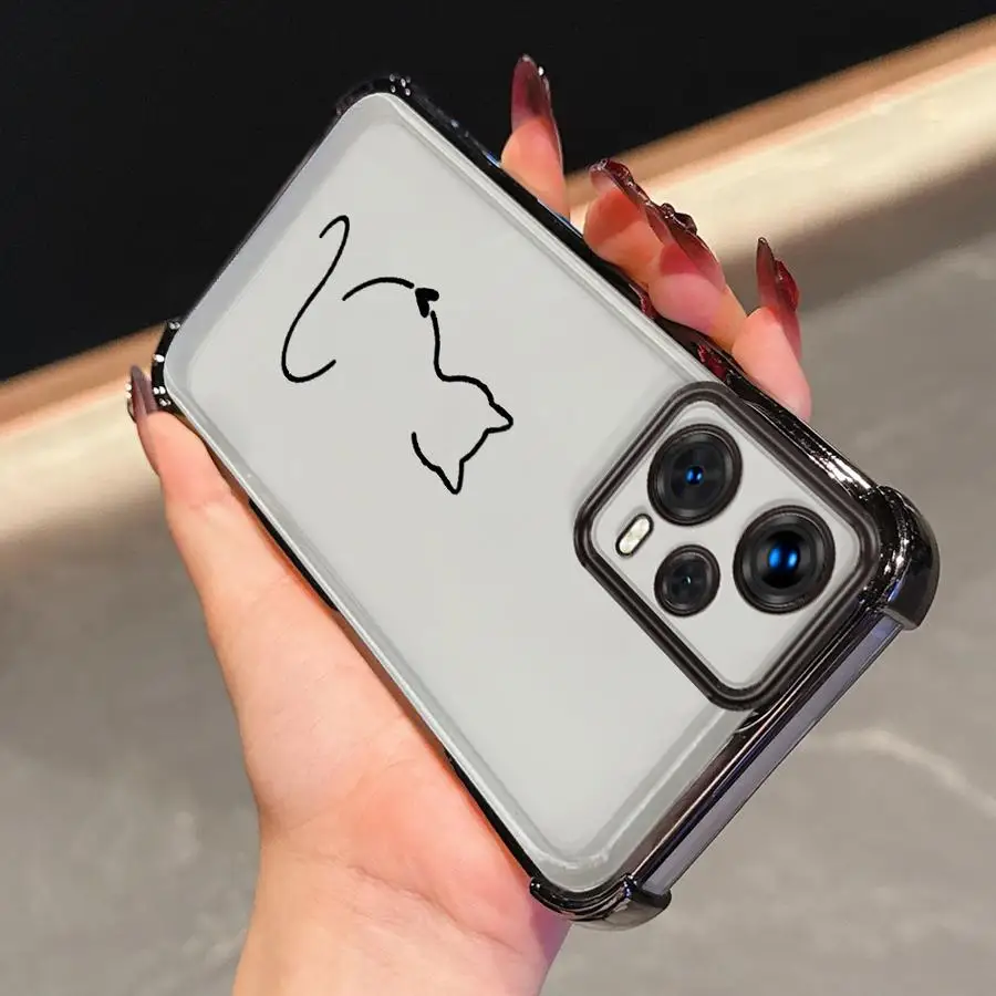 Funda de teléfono transparente con diseño de gato de dibujos animados para Xiaomi Redmi A5 13C K80 Pro A3X A3 K80 5G 14C - imagen 2